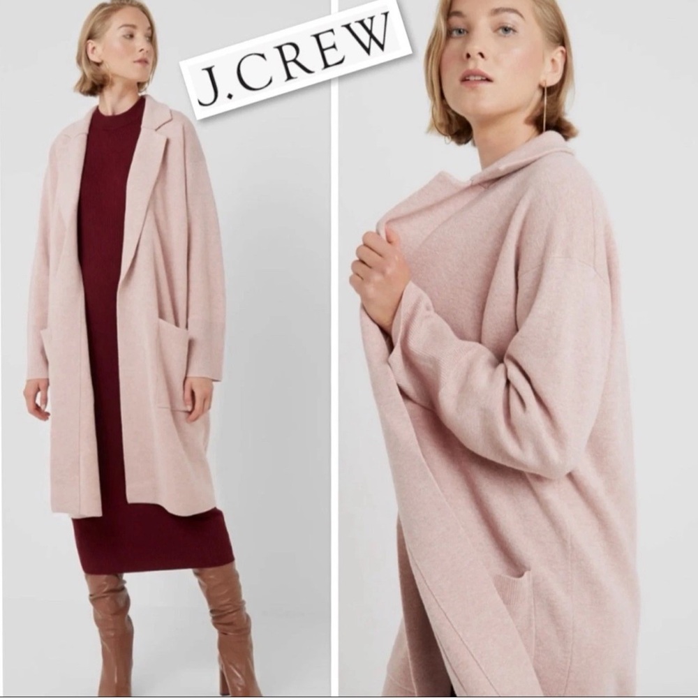 New J.Crew Ella sweater medium cardigan long jacket coat Anthropologie $198.00 - Picture 3 of 13